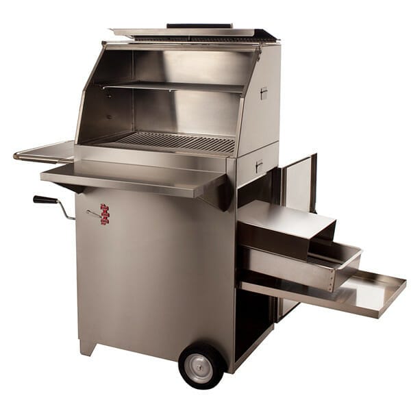 HastyBake Continental 84 Stainless Steel Charcoal Grill Smoke N Fire
