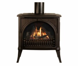 Traditional Arch Majolica Madrona w/ Traditional Logs